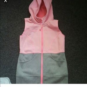 Ivivva pink cotton hoodie vest